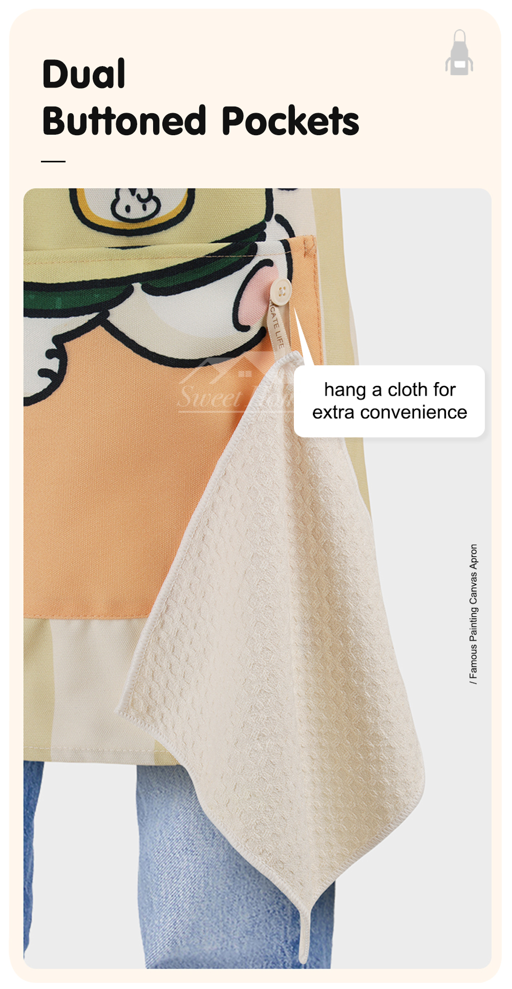 Famous Painting Canvas Apron-6